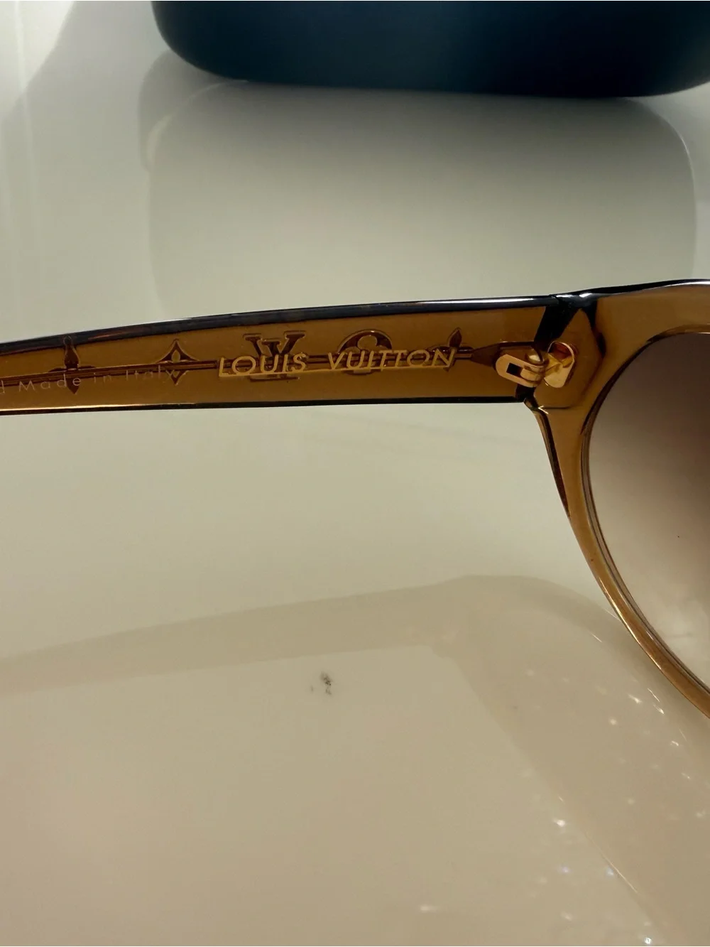Louis Vuitton Amber Brown Round Sunglasses monogram